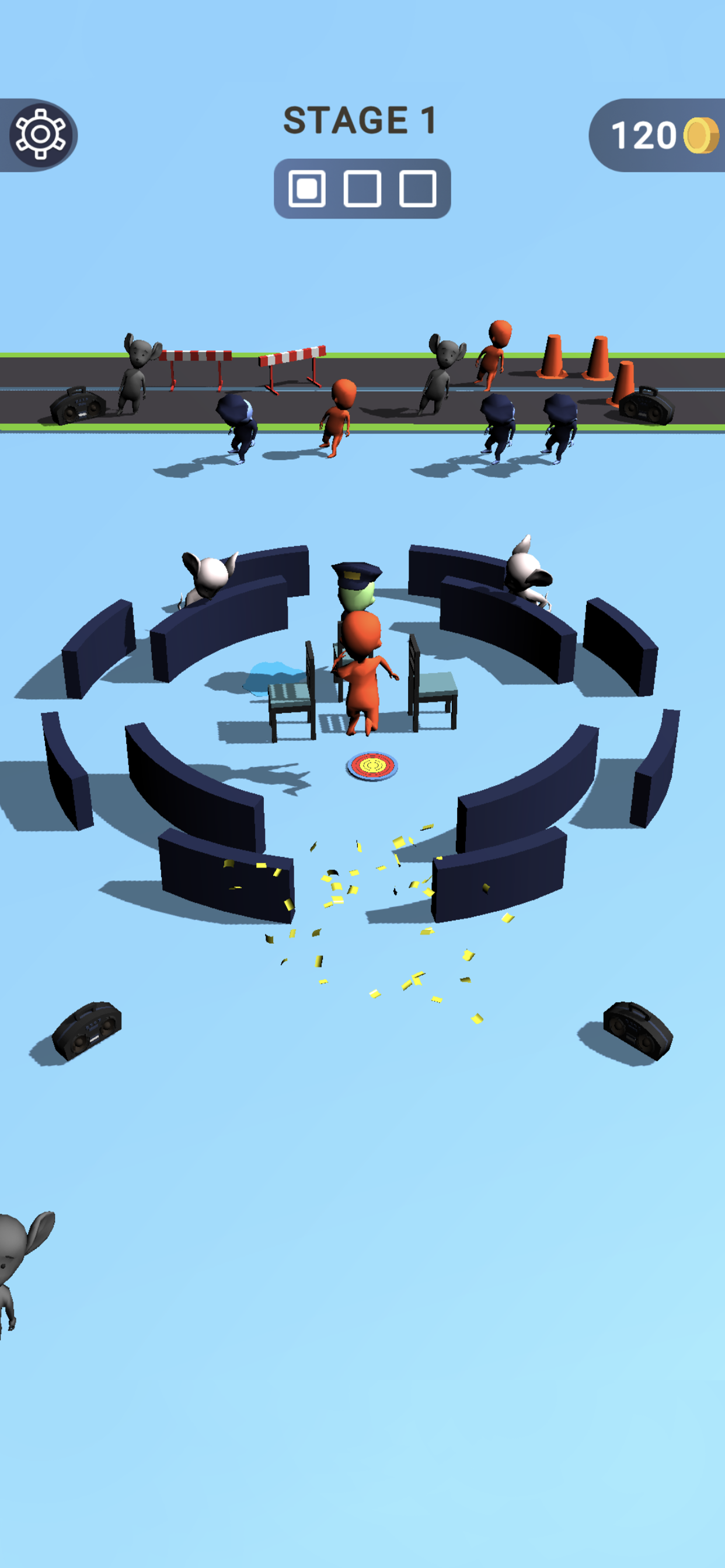 Musical chairs: dji dance game