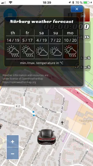 Capture d'écran de Pacenotes Pro sur iPhone 5