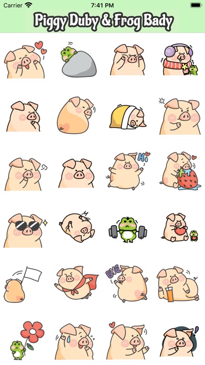 Piggy Duby&Frog Bady -Stickers