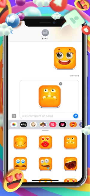 Stickers Cartoon 3D Emoji Love(圖1)-速報App