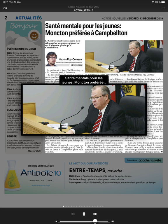 Acadie Nouvelle - Numérique iPad screenshot 4 - News app