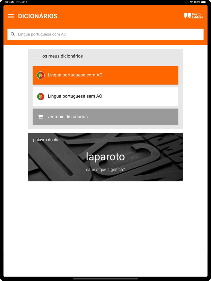 Dicionário Língua Portuguesa