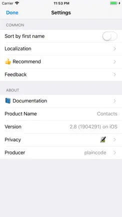 Contacts last entries & search iPhone image 3