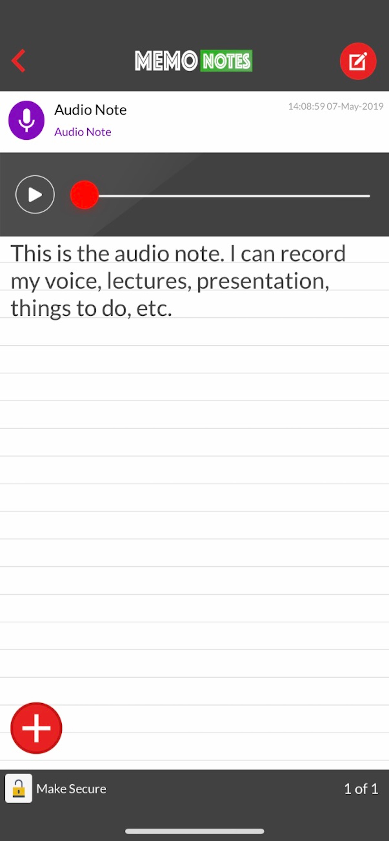 Memo Notes (Password+Pictures)