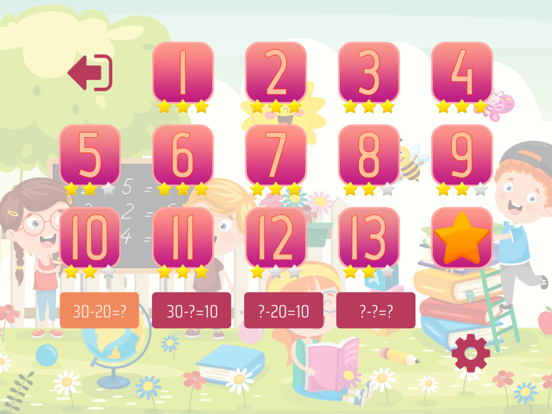 First grade Math - Subtraction iPad screenshot
