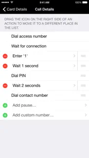calling card iphone screenshot 4