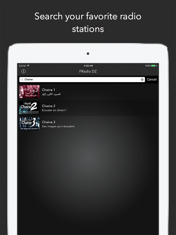FRadio DZ - Algerian Radio iPad screenshot 4 - Music app