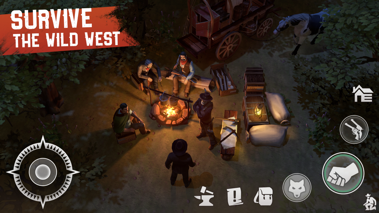 Westland Survival - Cowboy RPG iOS Mod IPA screenshot 3 - iOS game interface