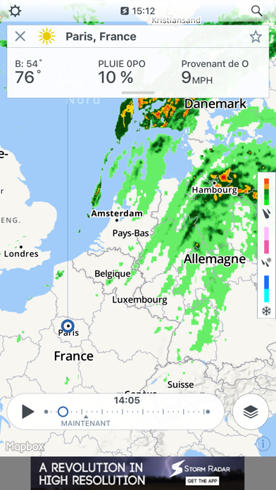 Screenshot #1 pour Storm Radar : carte météo