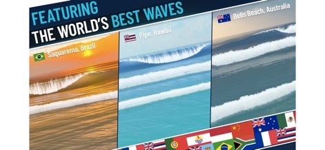 True Surf - Users can explore a diverse array of iconic global surf breaks, each featuring unique wave formations and environmental details.
