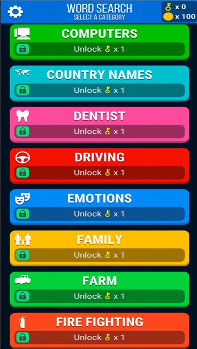 Word Cross Puzzles Search iPhone screenshot