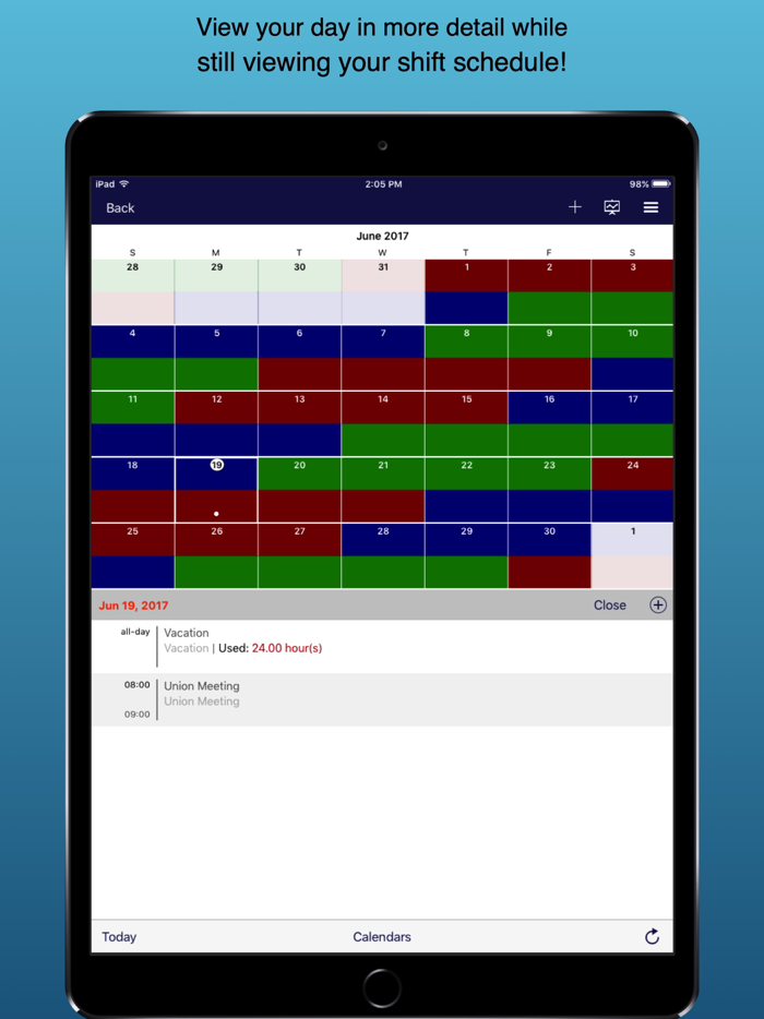 Spark - Shift Calendar