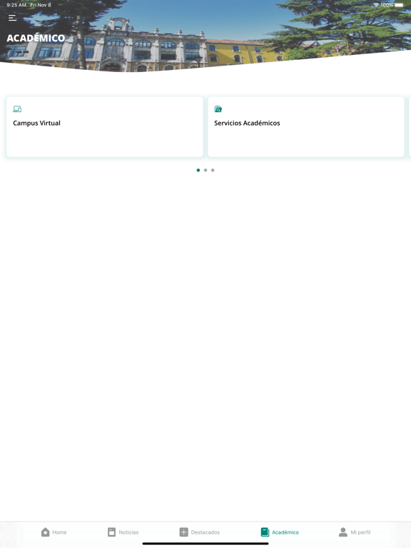 Universidad de Oviedo iPad screenshot