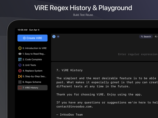 ViRE – Regex You Can Read iPad screenshot 8 - Developer Tools app
