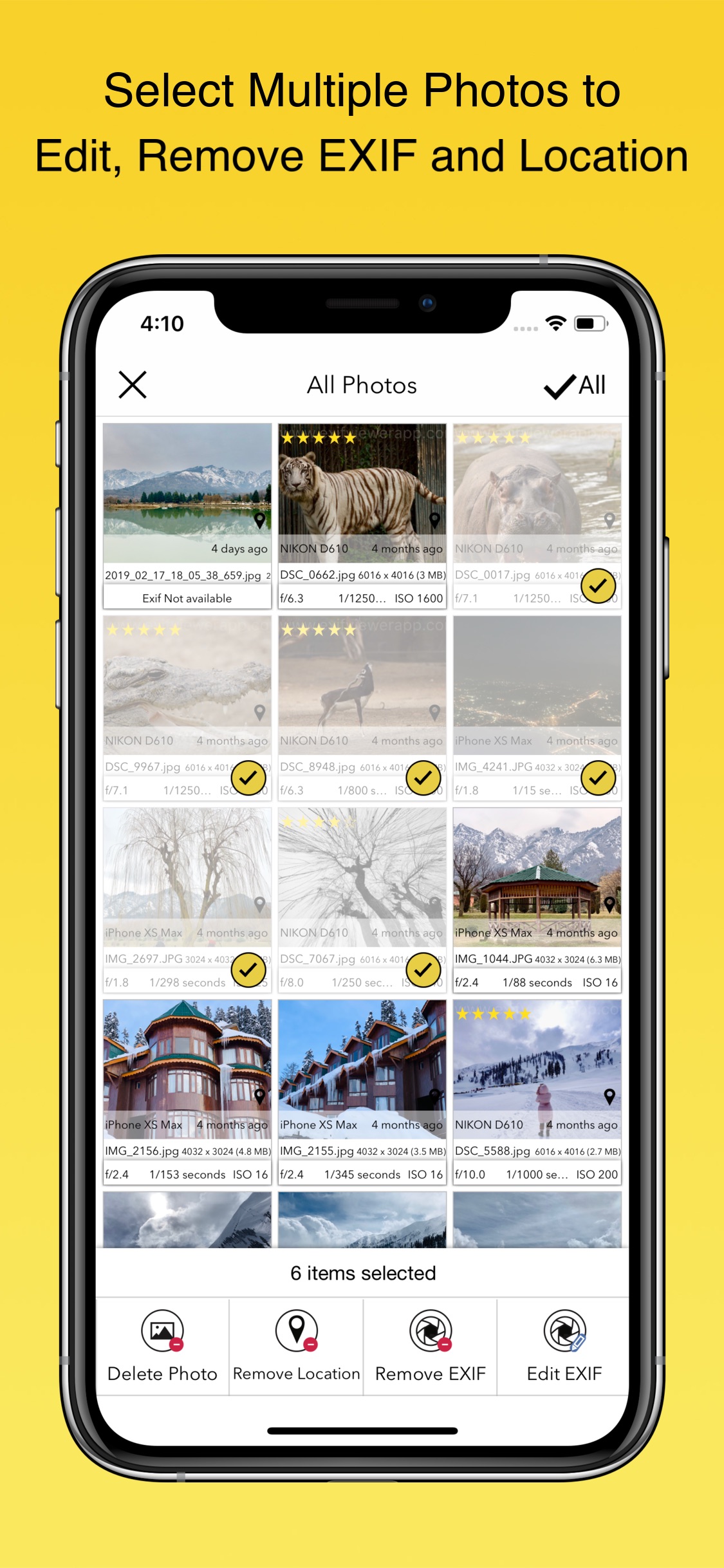 Screenshot do app EXIF Viewer by Fluntro