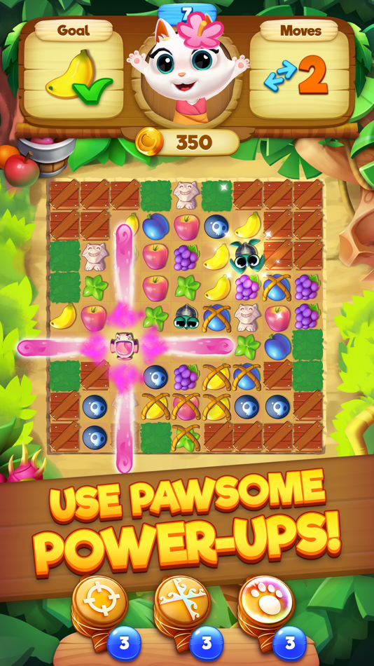 #4. Tropicats: Match 3 Puzzle Game (iOS) By: wooga