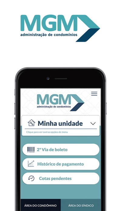 MGM Condomínios app screenshot