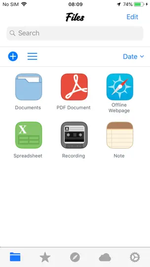 Screenshot von Dateimanager auf dem iPhone 2