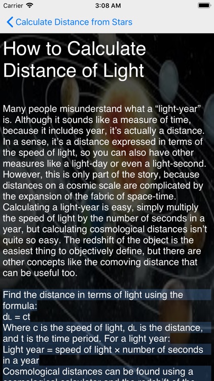 Calculate Distance From Stars screenshot-5
