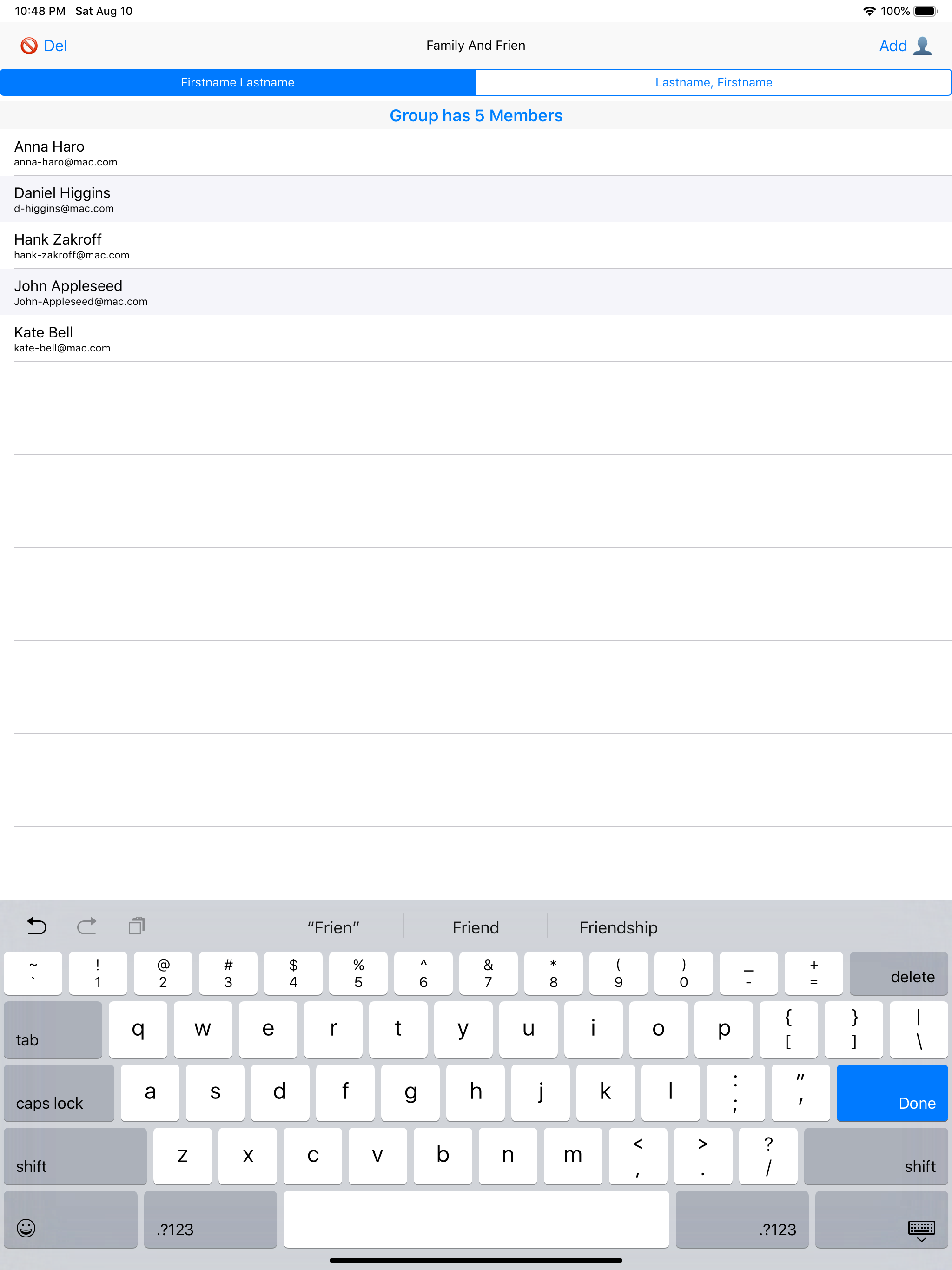 Groups - EmailGroups