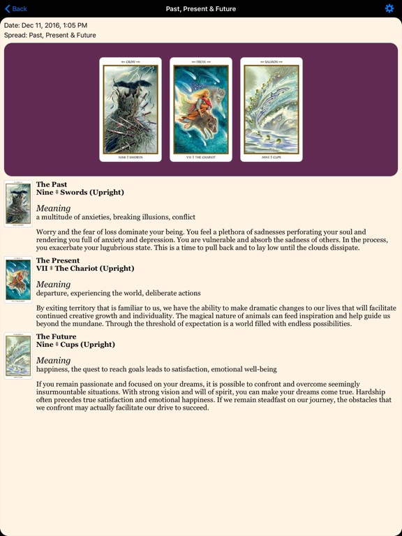 Animals Divine Tarot iPad screenshot 4 - Entertainment app