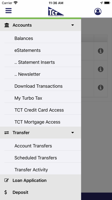 TCT FCU Mobile Banking Screenshot