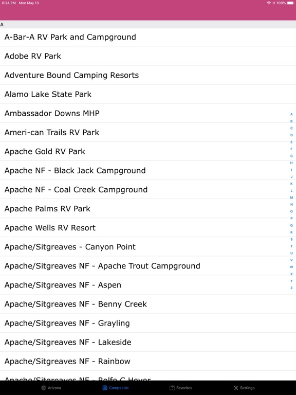 Screenshot #6 pour Arizona – Campgrounds & RV's