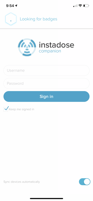 Instadose Companion Mobile App