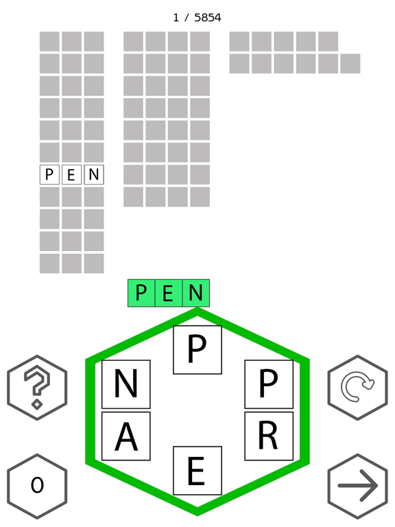 Screenshot #5 pour Word Hexagon (Big Dictionary)