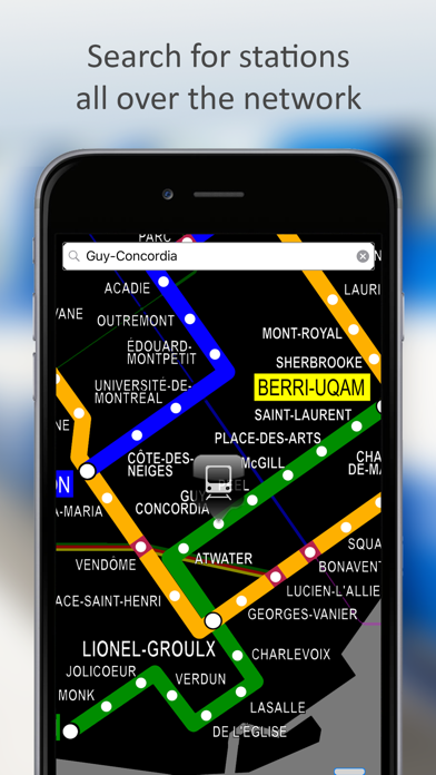 MetroMap Montreal STM Network Screenshot