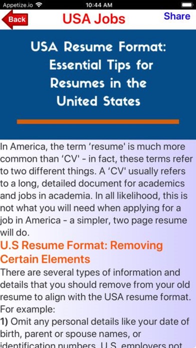 Jobs USA Screenshot