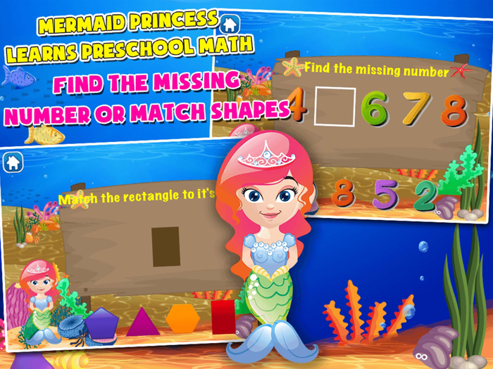 Mermaid Princess Math for Kids