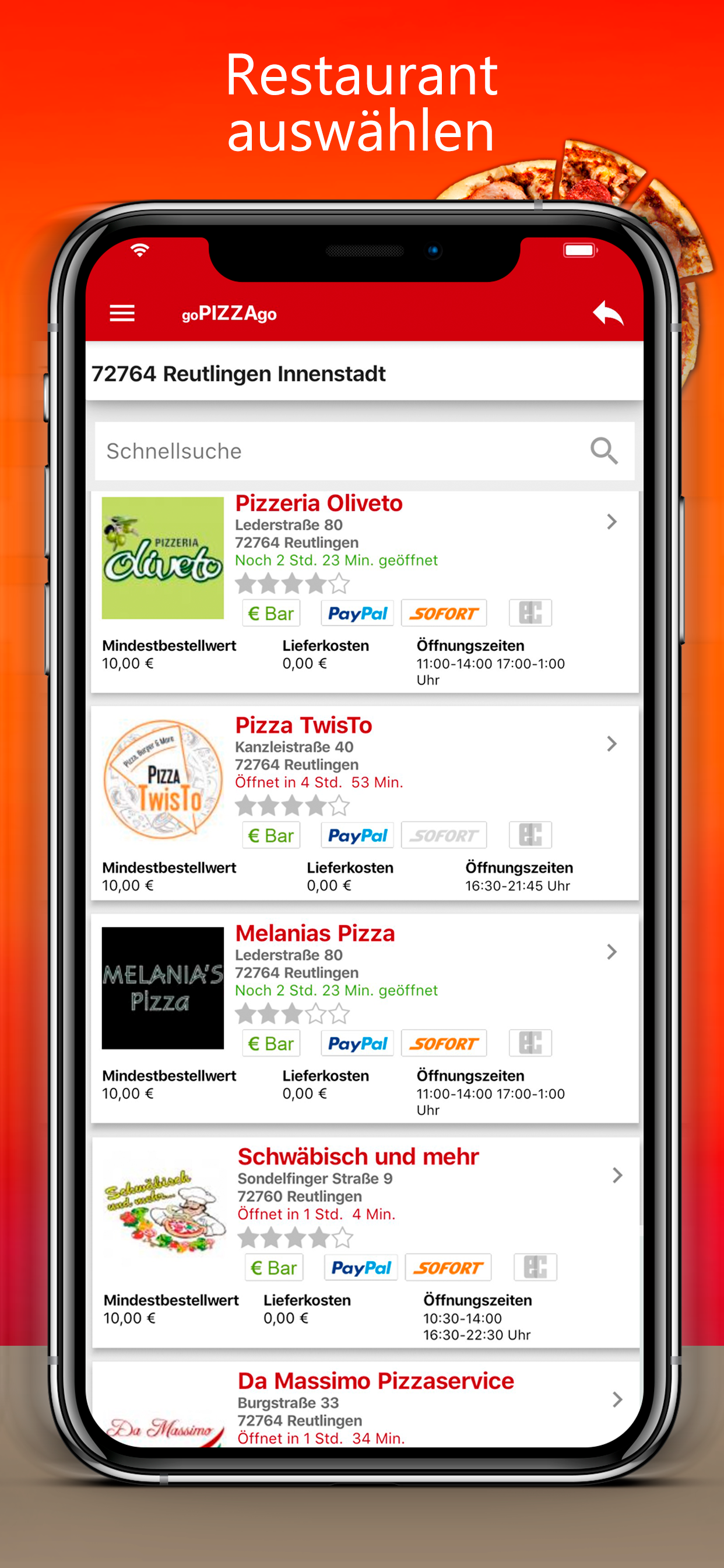 goPIZZAgo - Essen bestellen