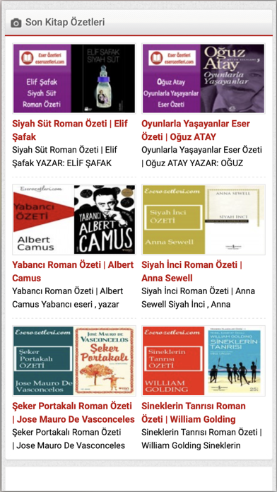 Eser Özetleri Screenshot