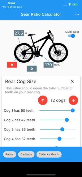 Game screenshot MTB Gear Ratio apk