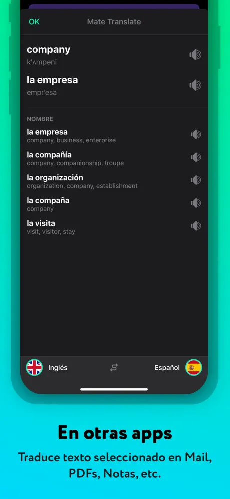 Mate traductor de voz & habla