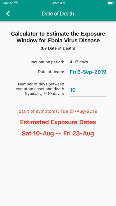 Ebola Exposure Calculator screenshot 4