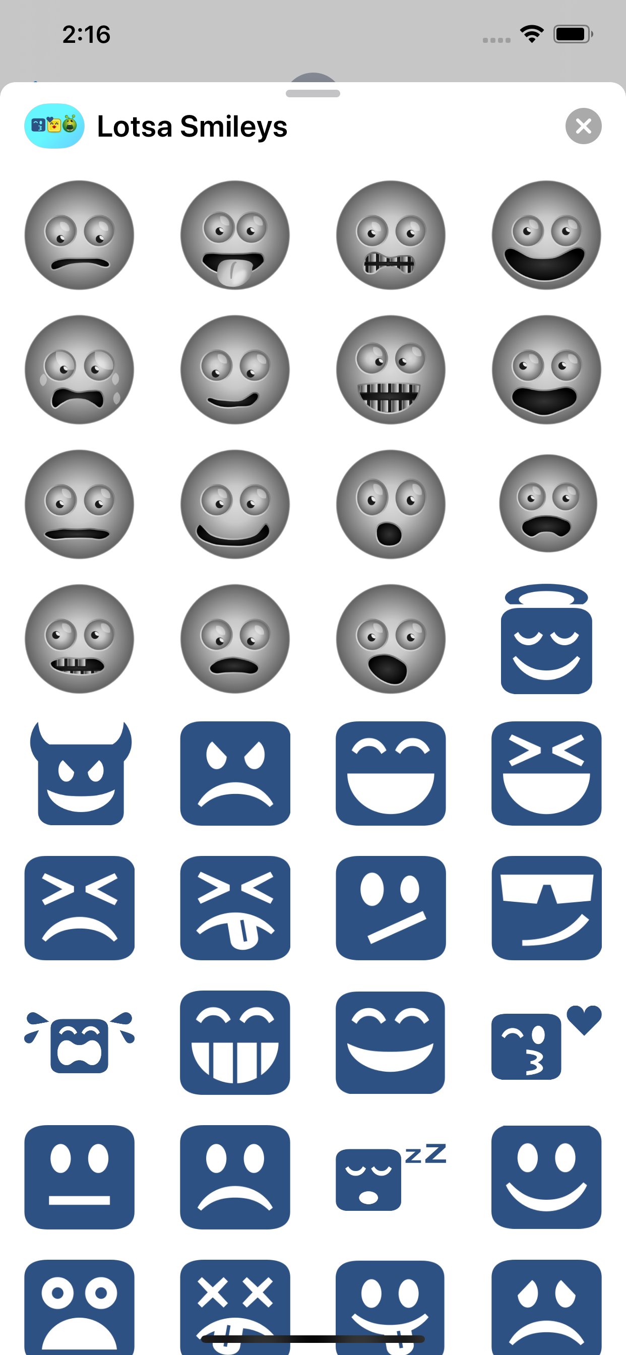 Lotsa Smileys for iMessage screenshot 3