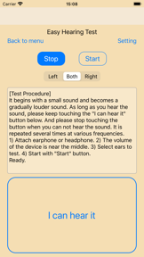 Easy Hearing Test screenshot