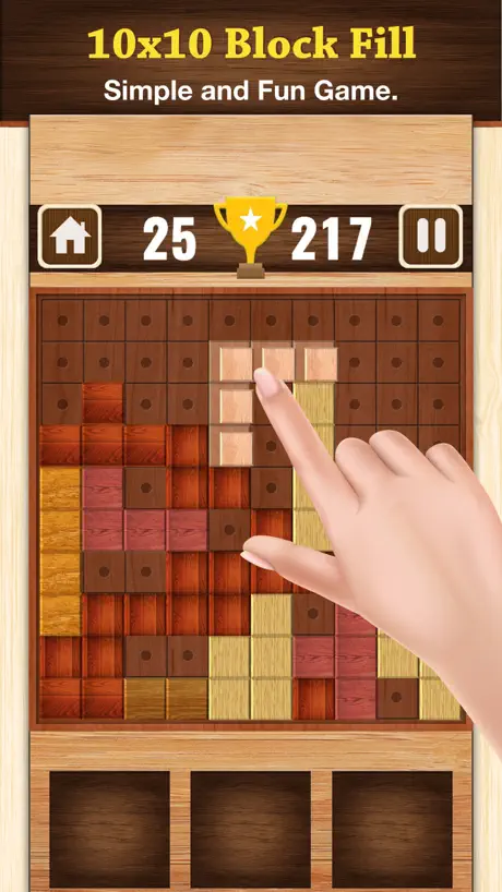 Wooden cubes: Block puzzle