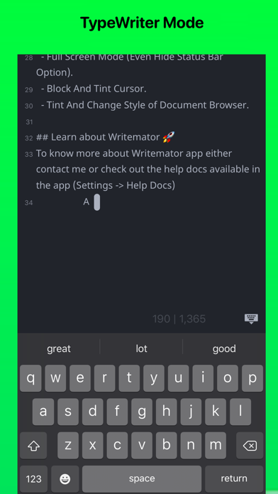 Screenshot #3 pour Writemator - Plain Text Editor