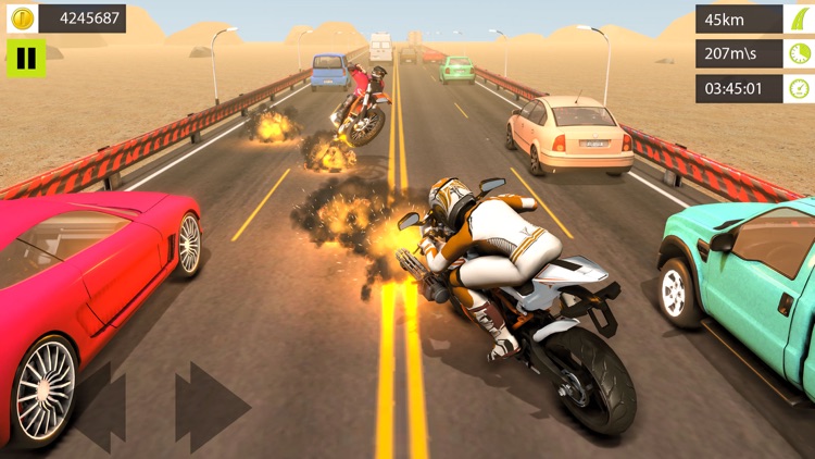 Highway Motor Bike Racing 3D screenshot-3