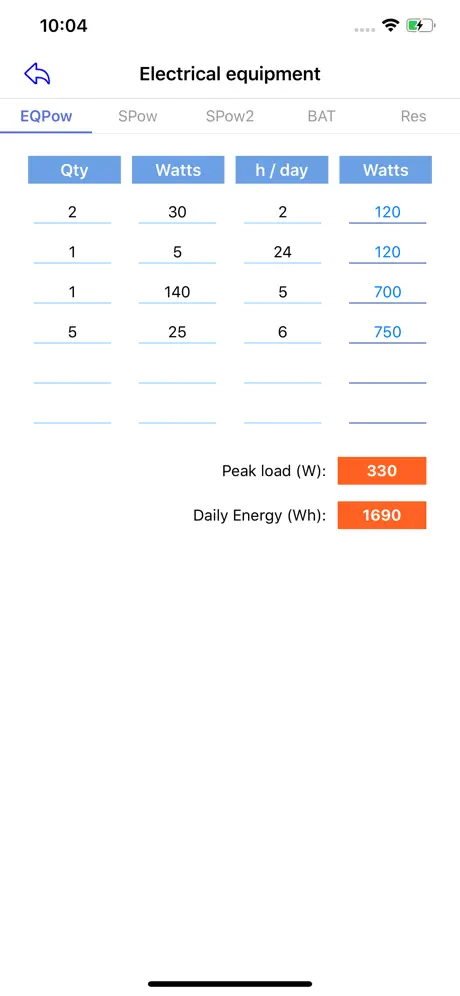 PV Calculator - off grid