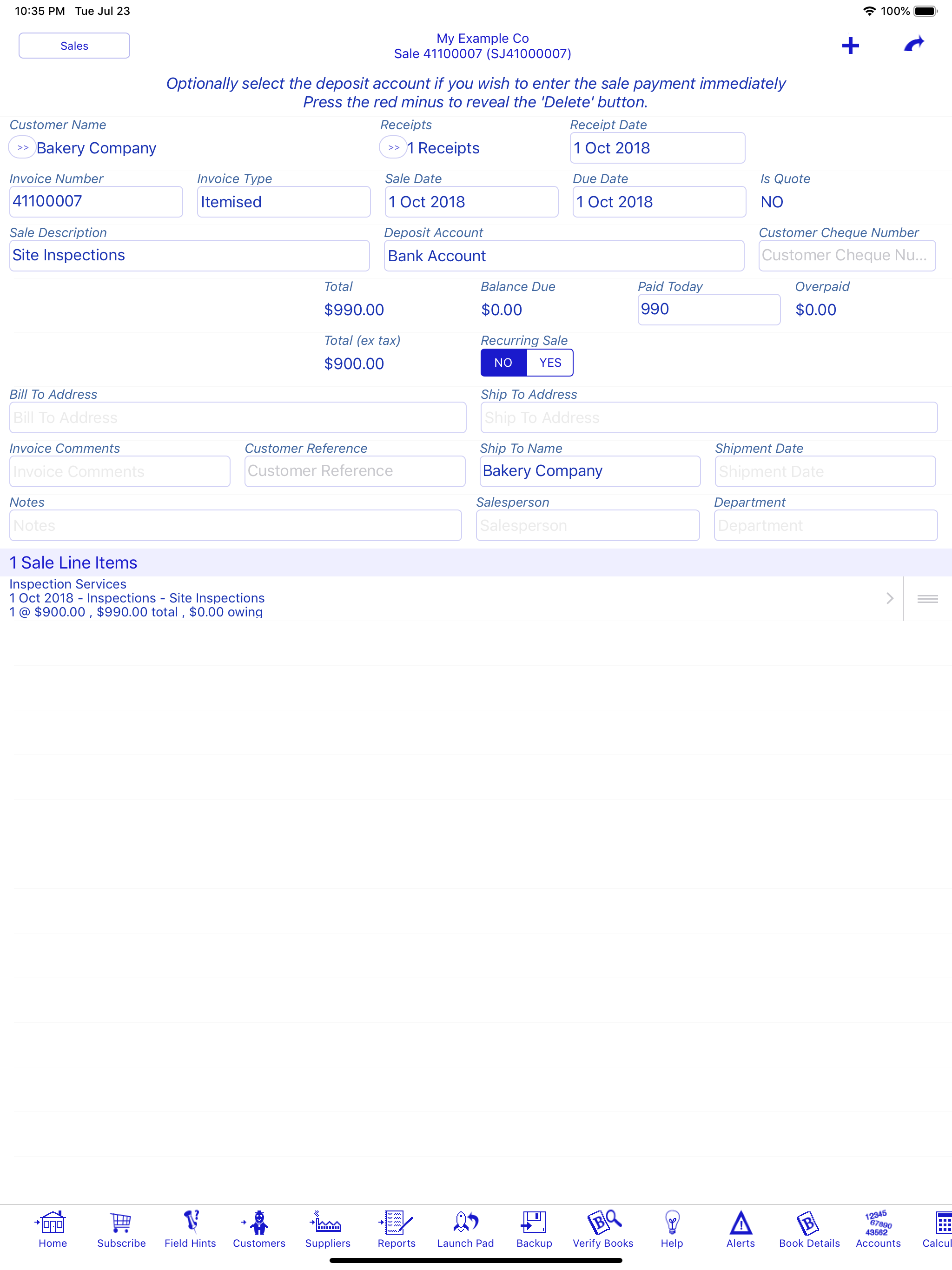 Bookkeeping screenshot 11