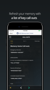 A320 Memory Items Trainer screenshot