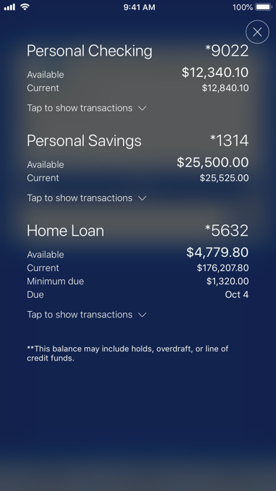 WTC Mobile Banking Screenshot