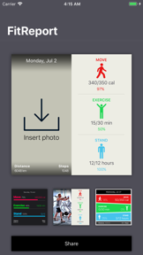 FitReport screenshot