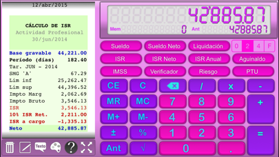 ISR calculadora Screenshot