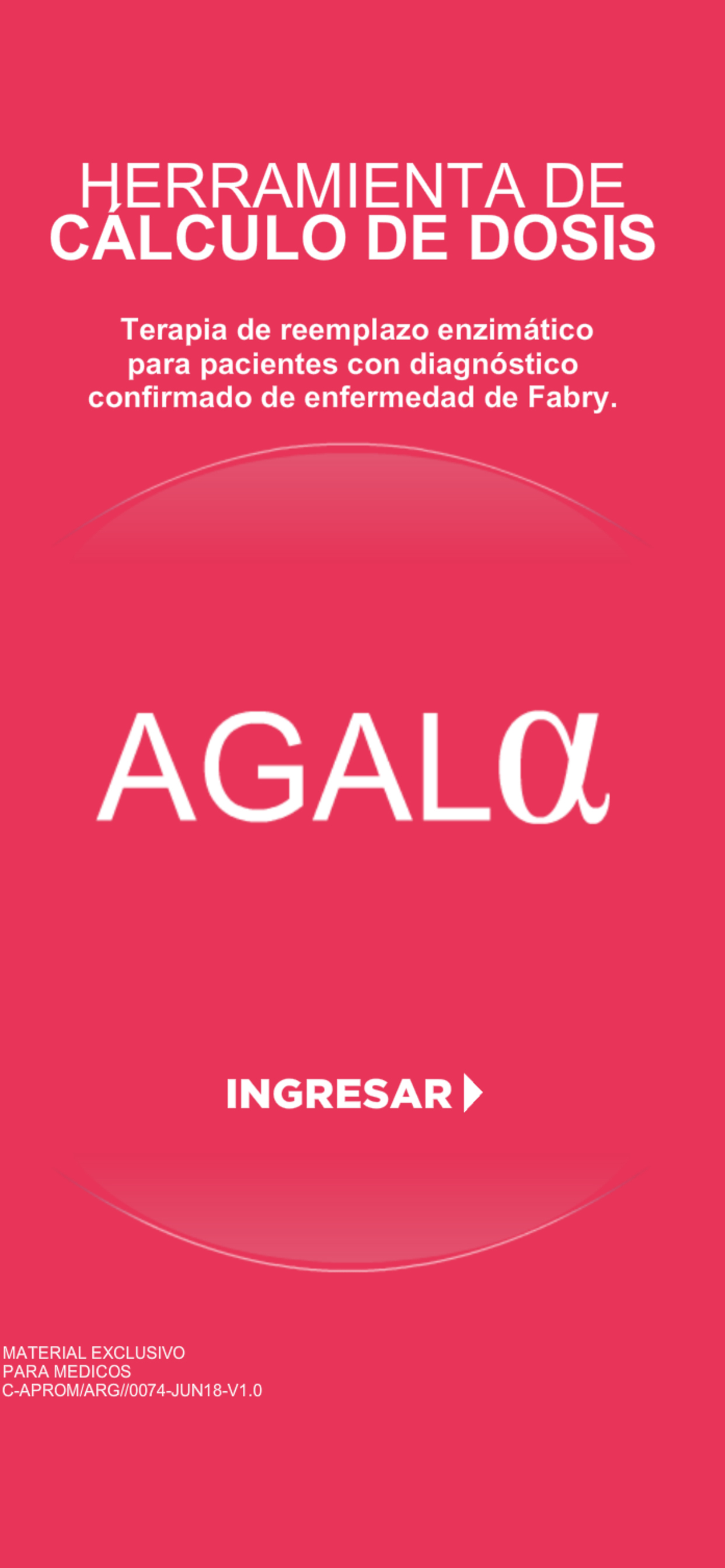 Calculo de Dosis AGALα screenshot 2