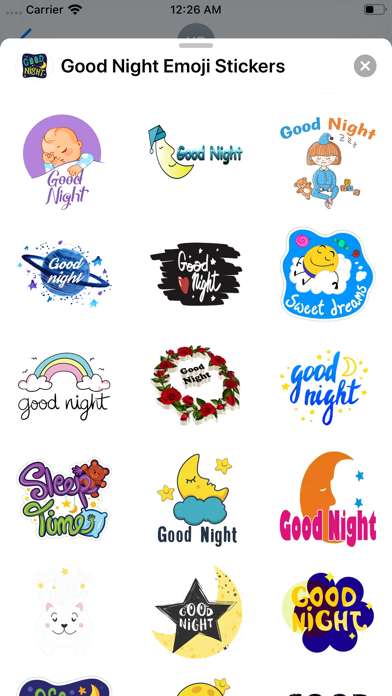 Good Night Emoji Stickers screenshot 4